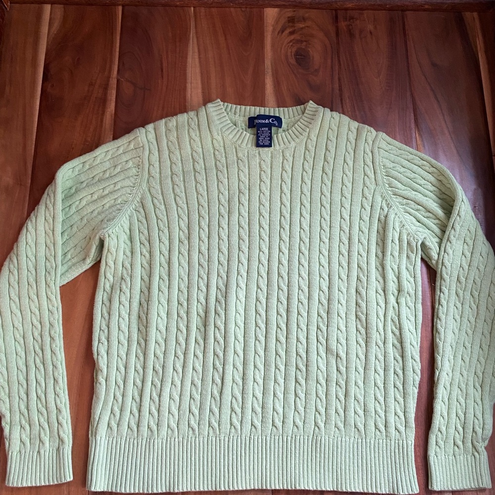 Vintage vivid cream, denim and co sweater size large